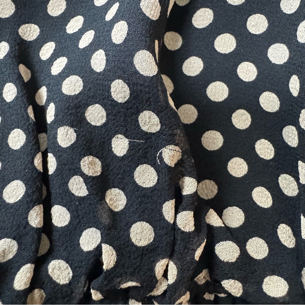 Alice + Olivia Mikeala High Neck Blouson Belt Mini Dress Silk Medium Polka Dots - Picture 15 of 16